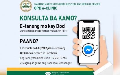 Batac City hospital offers free online medical consultation.